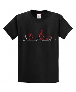 Musical Notes Classic Unisex Classic Kids and Adults T-Shirt